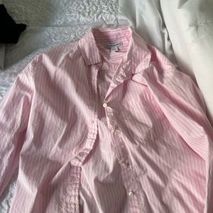Amazon pink and white blouse